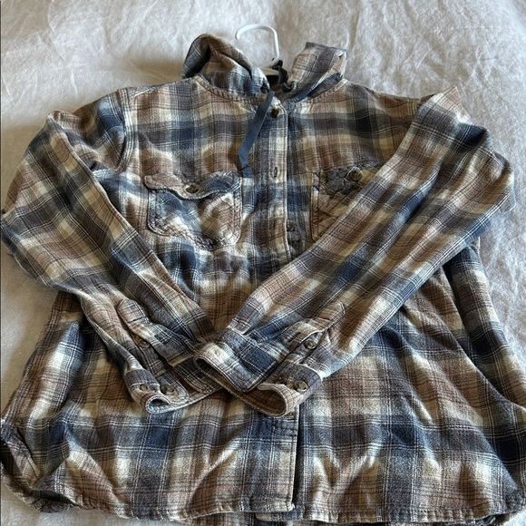 Carhartt Tops - Carhartt Tan and Brown Plaid Shirt